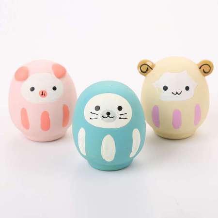 Cute  Dog toys sheep pigs shaped gnawing animal shape  latex toys in stock fast delivery pet toys